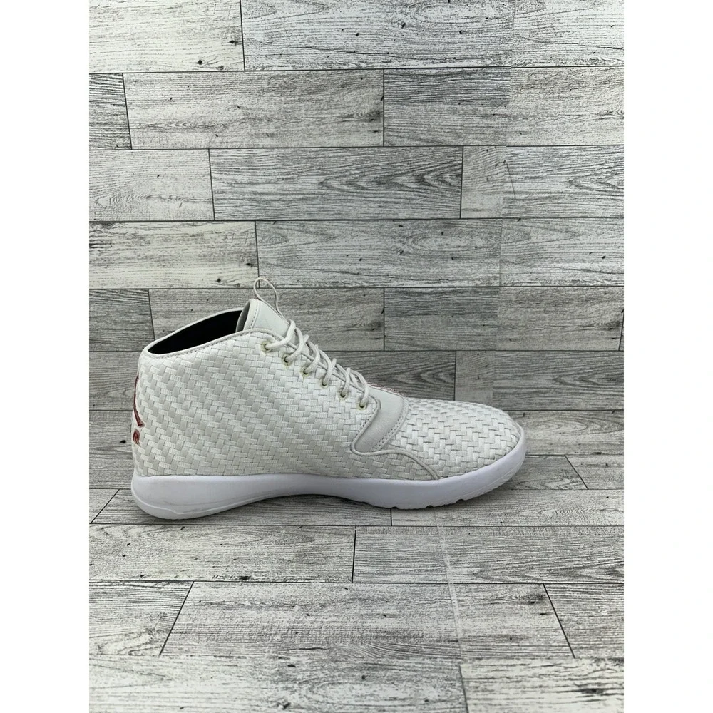 Jordan Air‎ White Woven Mid Top Sneakers Mens Size 9.5
